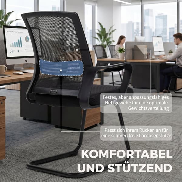 Skrivebordsstole Sæt med 2 58,5x57,5x93 cm sort