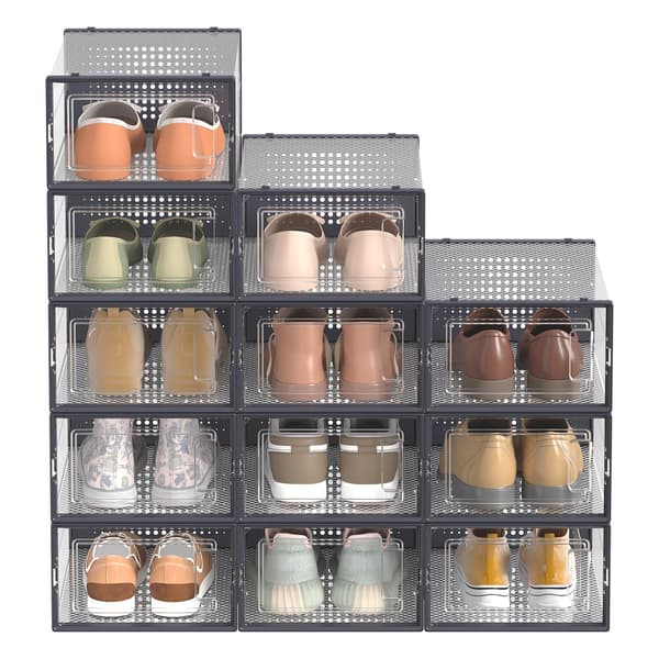 Skoförvaringslåda Set, 33,5x23,2x14,3 cm, Transparent