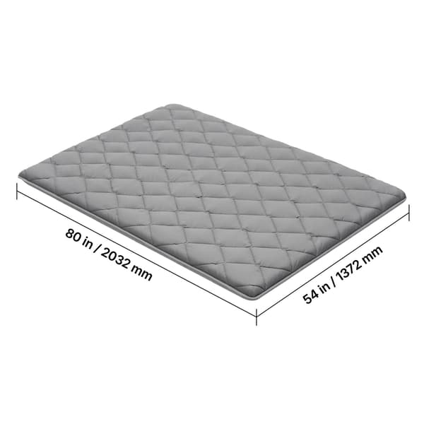 Tatami måtte, 203,2x137,2x8,9 cm, grå, foldbar