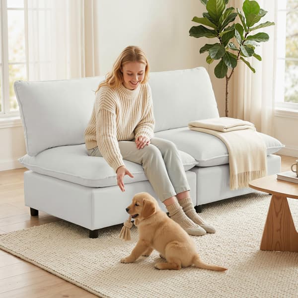 Soffa 146x85x78 cm Grå Konstläder