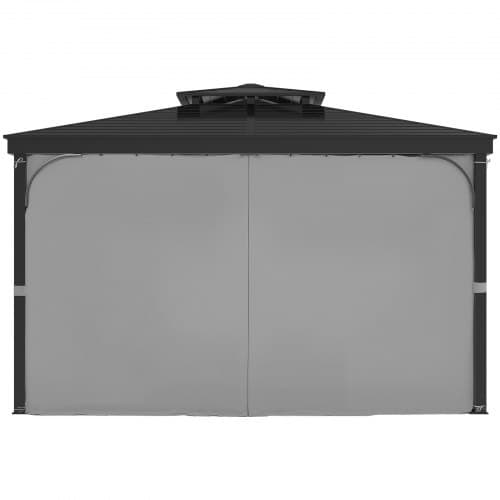 Paviljonggardiner, 284x284x211 cm, Grå, Polyester