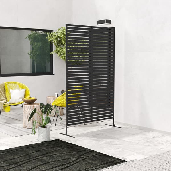 Rumdeler, 122x45x198 cm, Sort