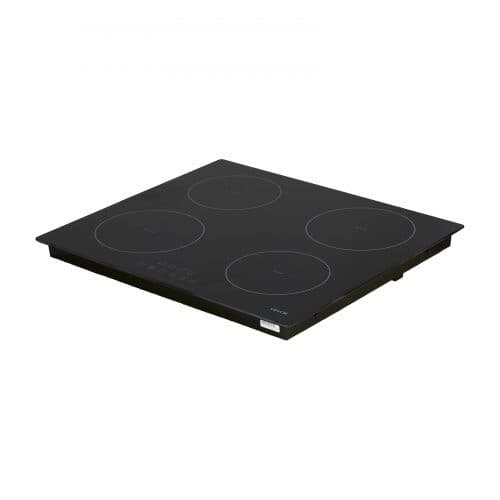 Induktionskogeplade 4 kogeplader 59x52x5,5 cm sort