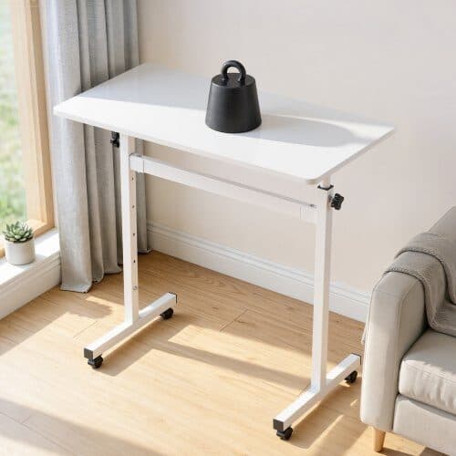 Ståbord höj- och sänkbart 810x410x700-1115 mm vitt