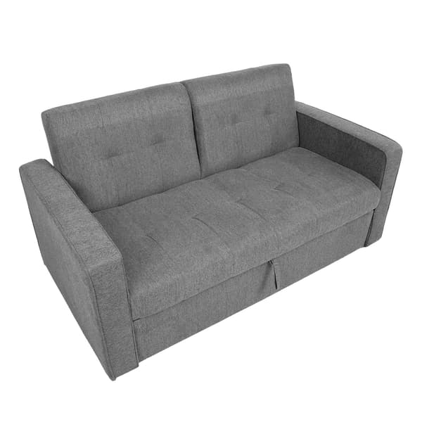 Soffa Säng 162x89x85 cm Grå Tyg