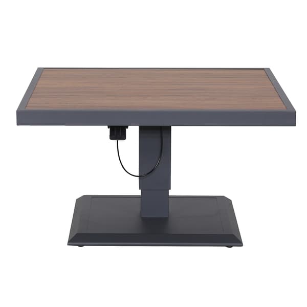 Bord Parker 85x85x52-75 cm Grå
