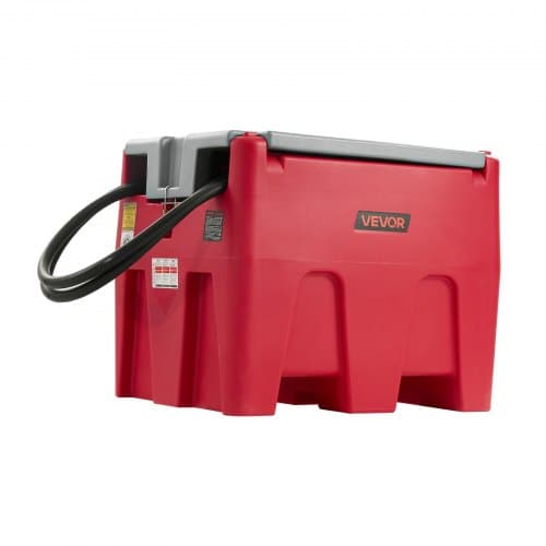 Bränsleöverföringstank, 220L, 80x63x64 cm, Röd, Polyeten