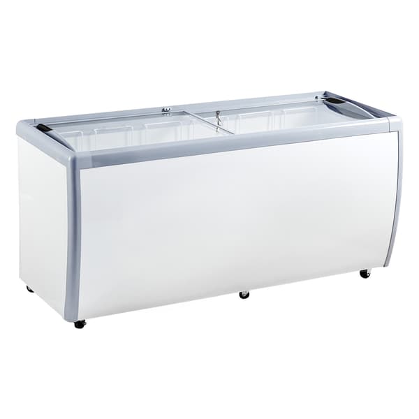 Isdisk Display 567 L, 2 skydedøre i glas, hvid