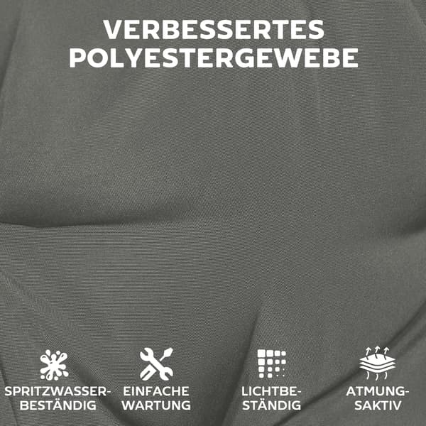Sittdyna Set 39,5x39,5x10 cm Mörkgrå Polyester
