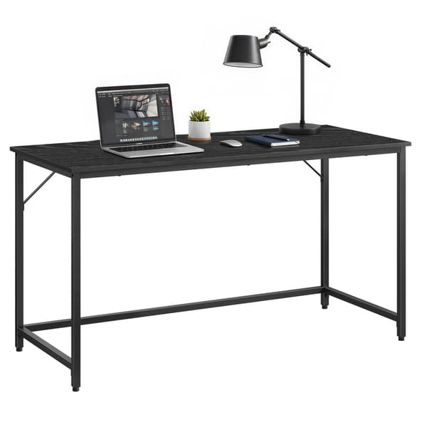 Skrivebord, 60x140x76 cm, Brun-Sort