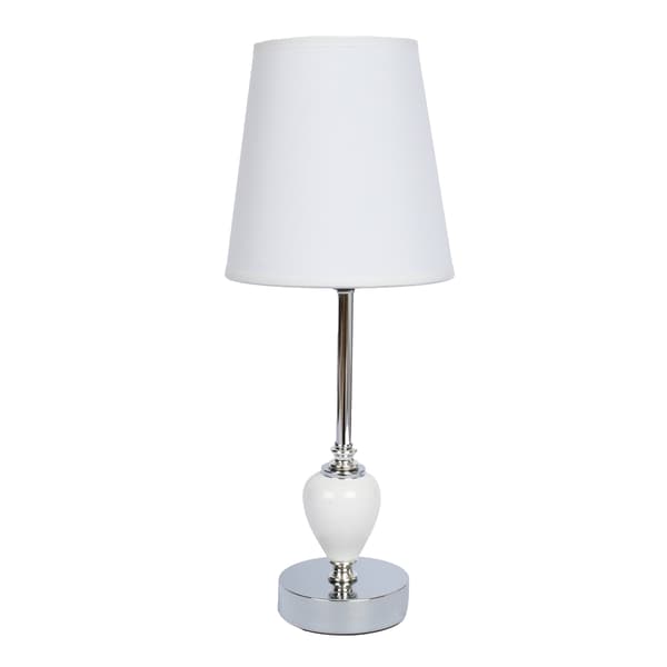 Bordlampe 41,5 cm Hvidt Stof