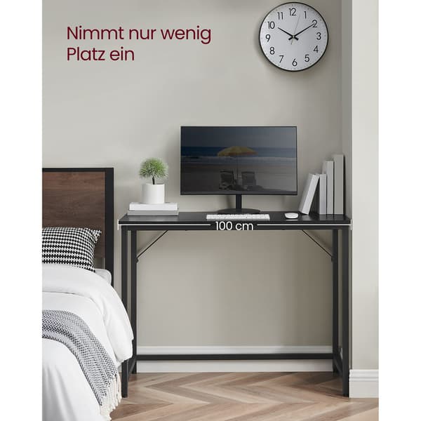 Computerskrivebord, 50x100x75,5 cm, Sort