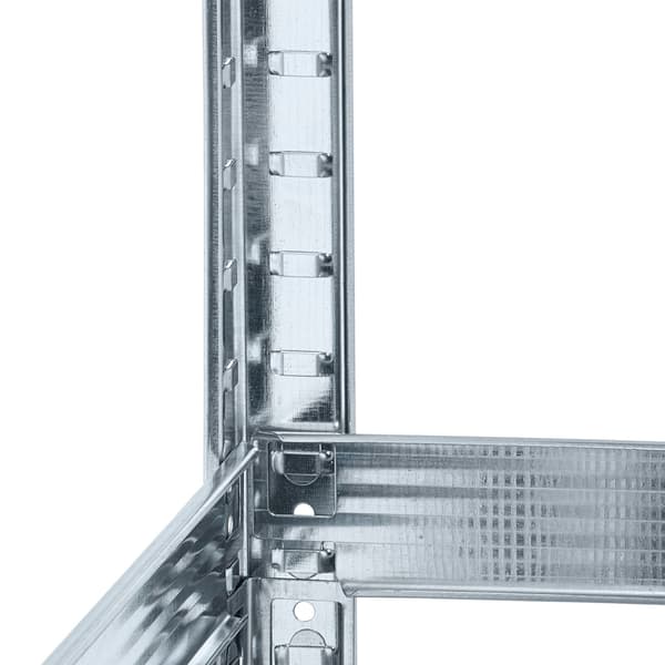 Hyllsystem 120x60x30 cm Brun Silver, stål, Kodustaar