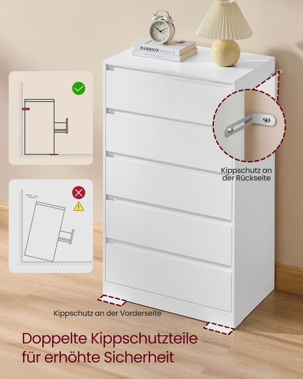 Kommode 40x119,4x97,5 cm Hvit tre