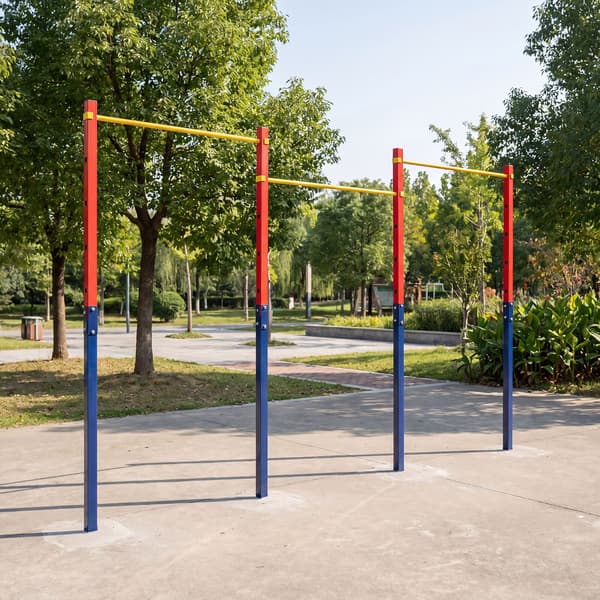 Pull-Up Bar Station 115x5x231,5 cm rød