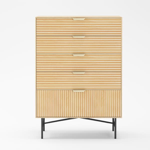 Sideboard BASSEL 80x40x114 cm melamin