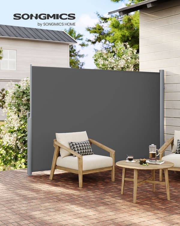 Sivumarkiisi, 200x300 cm, Harmaa