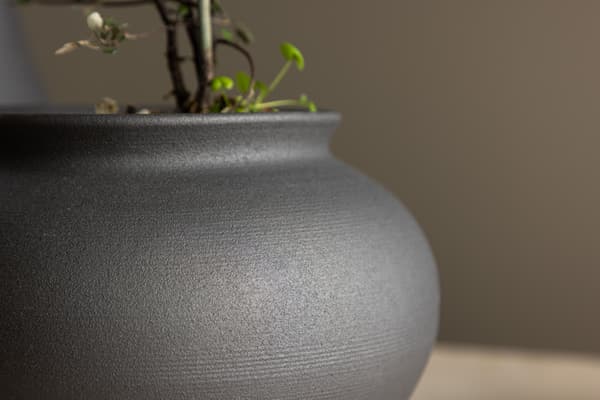 Vase Rellis 11x18x18 cm Sort