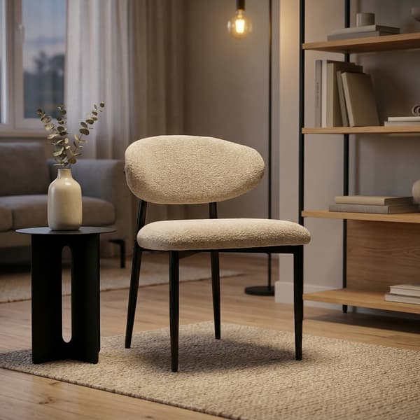 Spisestol 58x58x77 cm Beige Stålramme