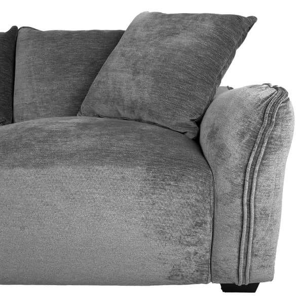 Hörnsoffa DIVI LC 284x162x83 cm Grå Sammetstyg