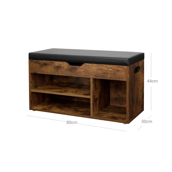 Skobänk 80x44x30 cm Brun Förvaring