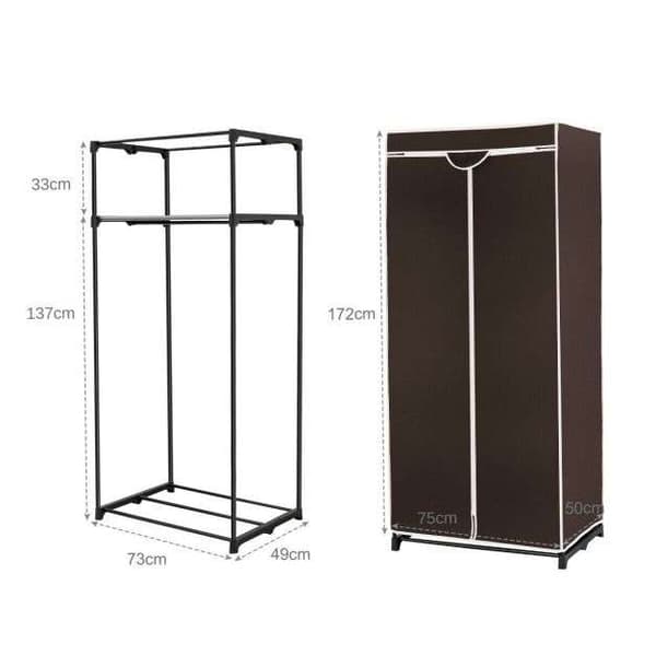 Garderobe, 74x50x172 cm, Kaffe , Star