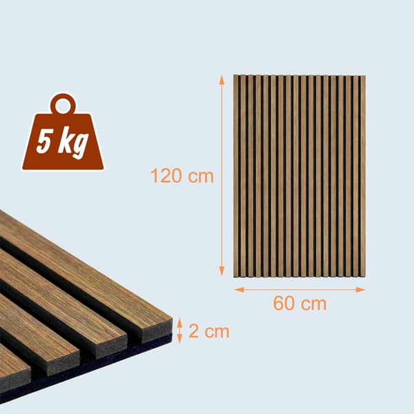 Akustikpanel Sæt 120x60x2 cm, Kodustaar