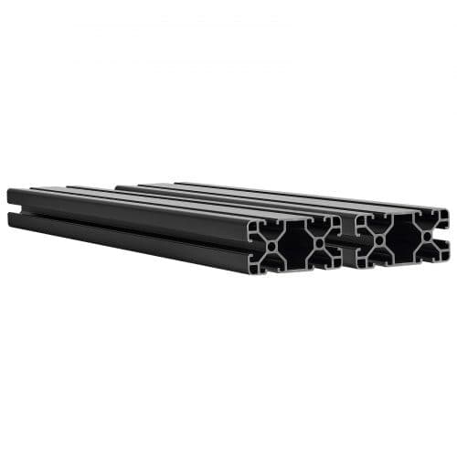 Aluminium ekstruderingsprofiler 2 stk. 500 mm sort