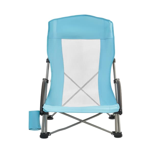 Sammenklappelig strandstol 88x89x131 cm lyseblå