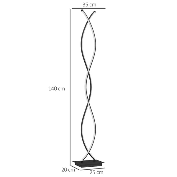 LED-gulvlampe 35x20x140 cm sort