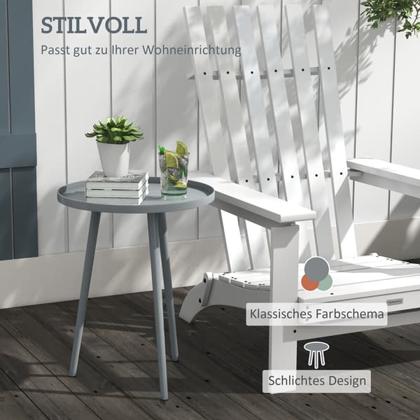 Sidobord 40x40x50 cm Grå Stål