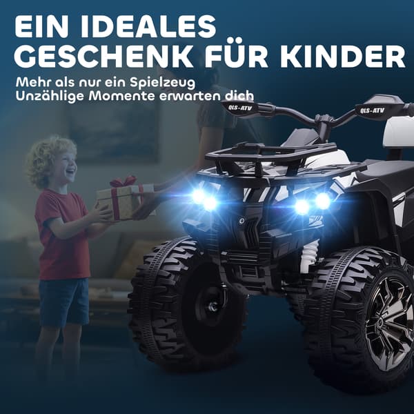 Elektrisk barnquad 100x65x73 cm vit plast