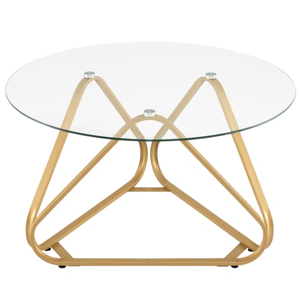 Rund sofabord Ø80 cm guld/sort