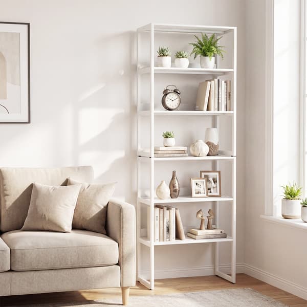 Bogreol 3 niveauer 64x33x90,5 cm hvid
