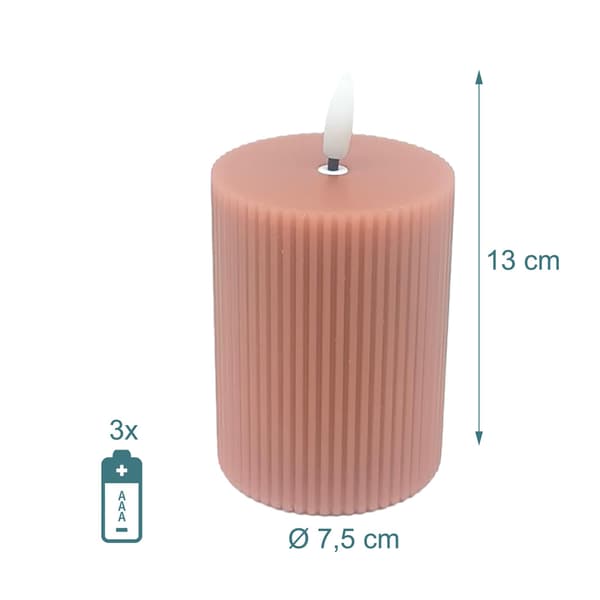 LED-kynttiläsarja, 4 kappaletta, vaaleanpunainen, Kodustaar