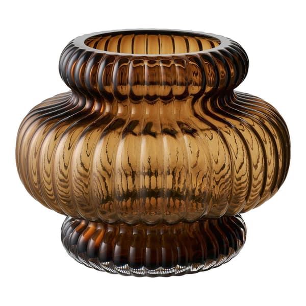 Vase elegant 20x16 cm Brun Glas