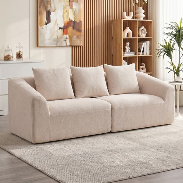 3-sits soffa 225x93x83 cm beige