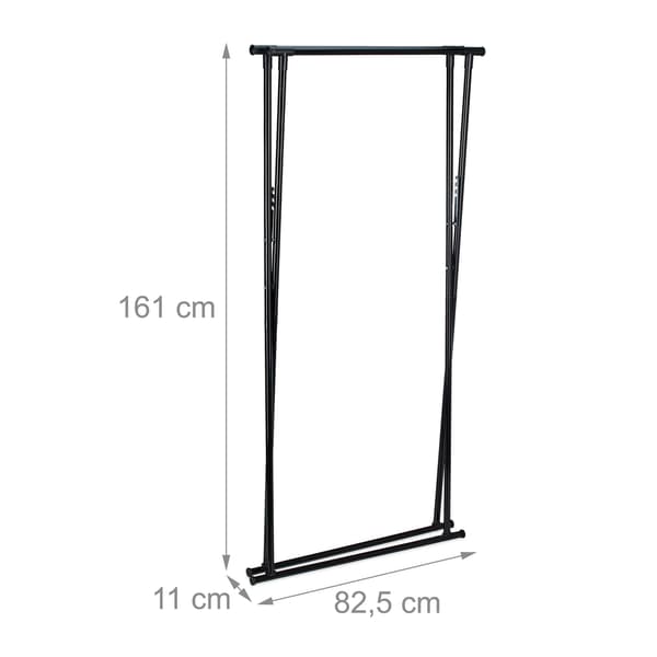Vaateteline 139x135x95 cm musta metalli, Kodustaar