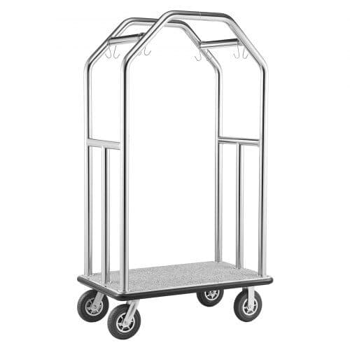 Hotellbagagevagn 108x64x187 cm silver