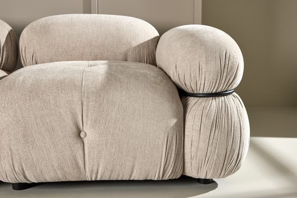 Modulsofa Mika 2 dele, Beige/Sort