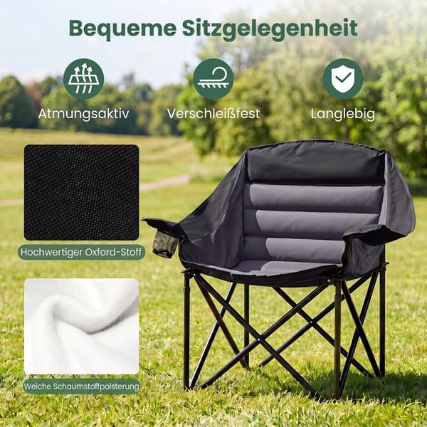 Campingstol 92x69x103,5 cm grøn