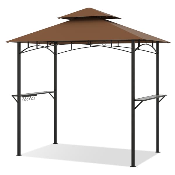 Grill Pavillon Baldakin 244x152x256 cm kaffe