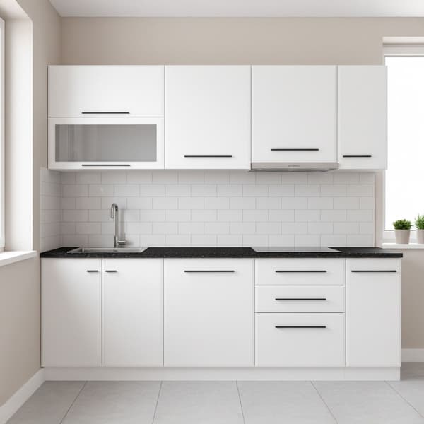Köksenhet, Home, 200x85x60 cm, Vit, Förvaring