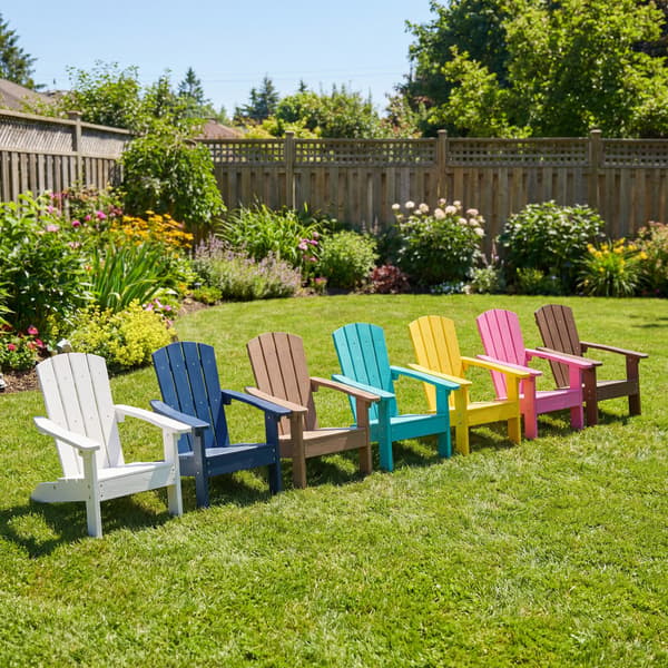 Børne Adirondack-stol 53,3x52,1x63,5 cm hvid