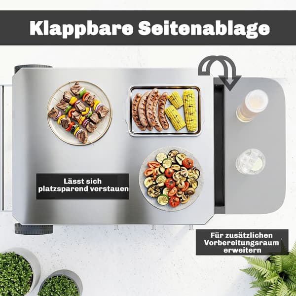 Køkkenvogn 115x67,5x80,5 cm Sort Rustfrit Stål