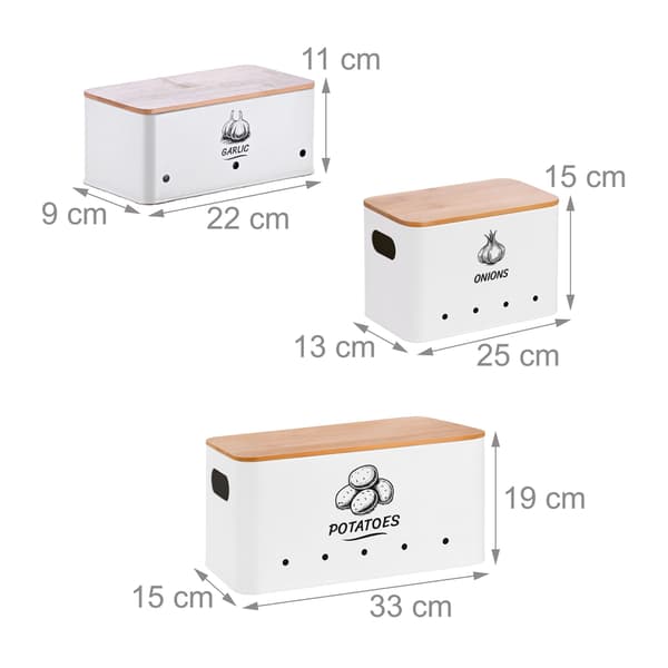 Förvaringslåda set, 3 delar, vit, Kodustaar