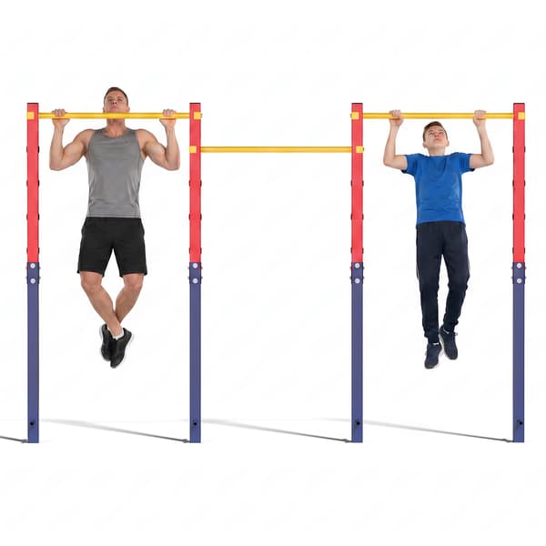 Pull Up Bar til nedgravning 338x5x231,5 cm rød