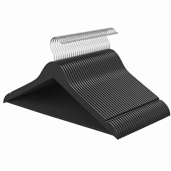 Tøjbøjler 43x21 cm Sort birketræ