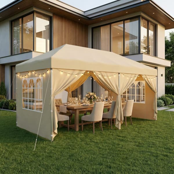 Pavillon 600x300x264 cm Beige bærbar