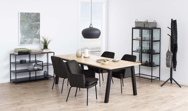 Knagerække Bremen 51x45x176 cm Sort Træ